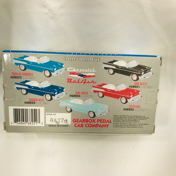 Gearbox 1997 Vintage 1957 Chevy Bel Air Convertible Serial #05370 Pedal Car New - Picture 4 of 11